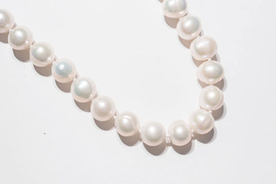 White Round Fresh Water Pearl Necklace