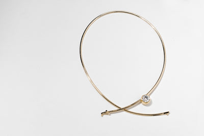 Omega Bang Necklace -14k Gold