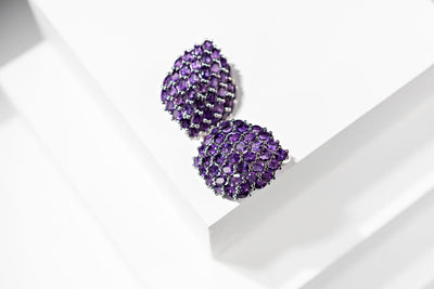 Purple Vintage Amethyst Earrings