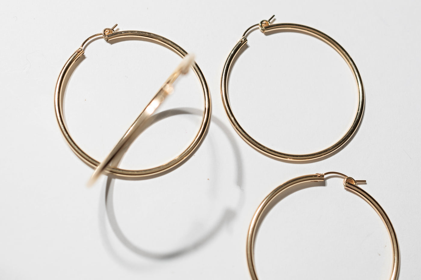 Large 14k gold filled hoop earrings