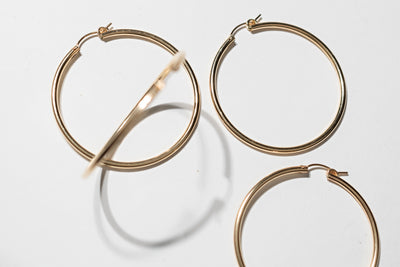 Large 14k gold filled hoop earrings