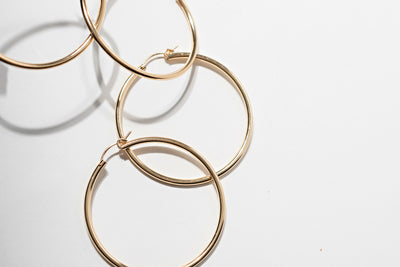 Large 14k gold filled hoop earrings