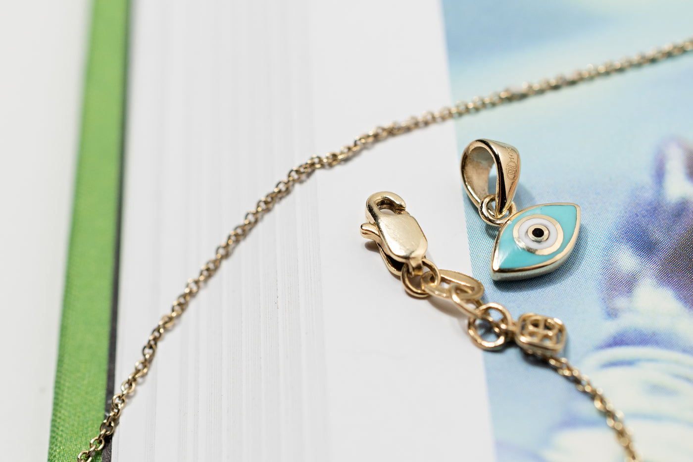 Evil Eye Necklace - 10k Gold
