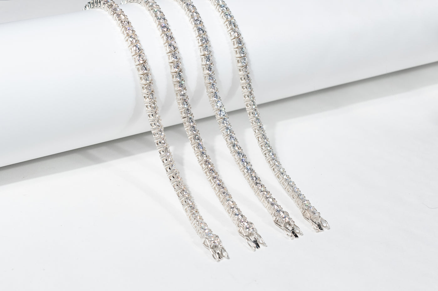 Moissanite Tennis Bracelets – Sterling Silver