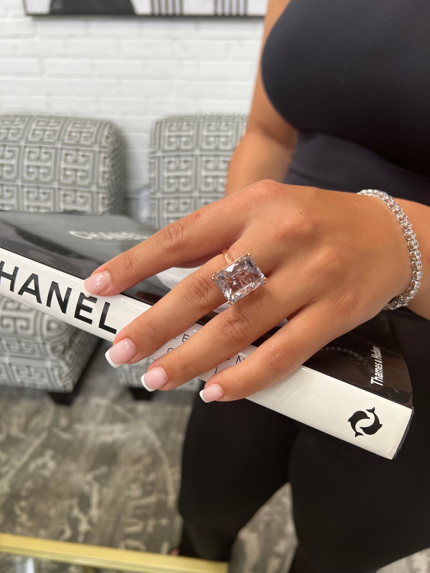 20ct Pink Kunzite Cocktail Ring - 10k Rose Gold