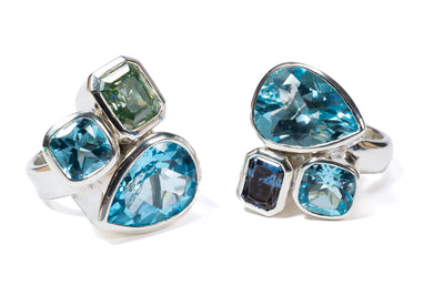 Indian Ocean Statement Ring - Amethyst and Topaz