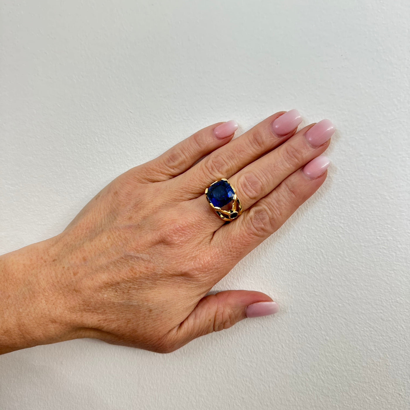 Cornflower Sapphire Cocktail Ring - Made to Order