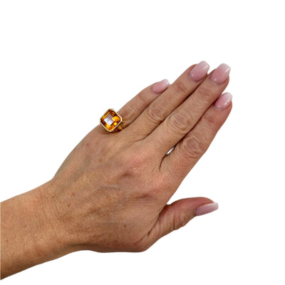 Orange Citrine Pinky Ring