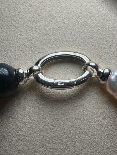 Half Blue Baroque Necklace