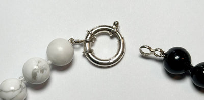Black & Black Onyx and Howlite Necklace