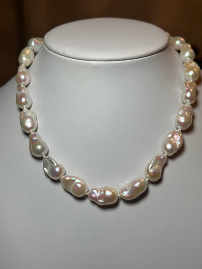 Natural Baroque Pearl Necklace - 16 inches
