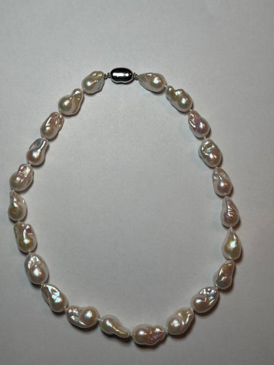 Natural Baroque Pearl Necklace - 16 inches