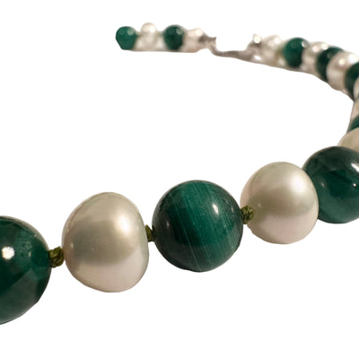 Malachite & Pearl Necklace
