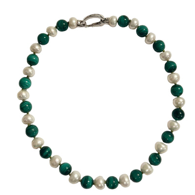 Malachite & Pearl Necklace