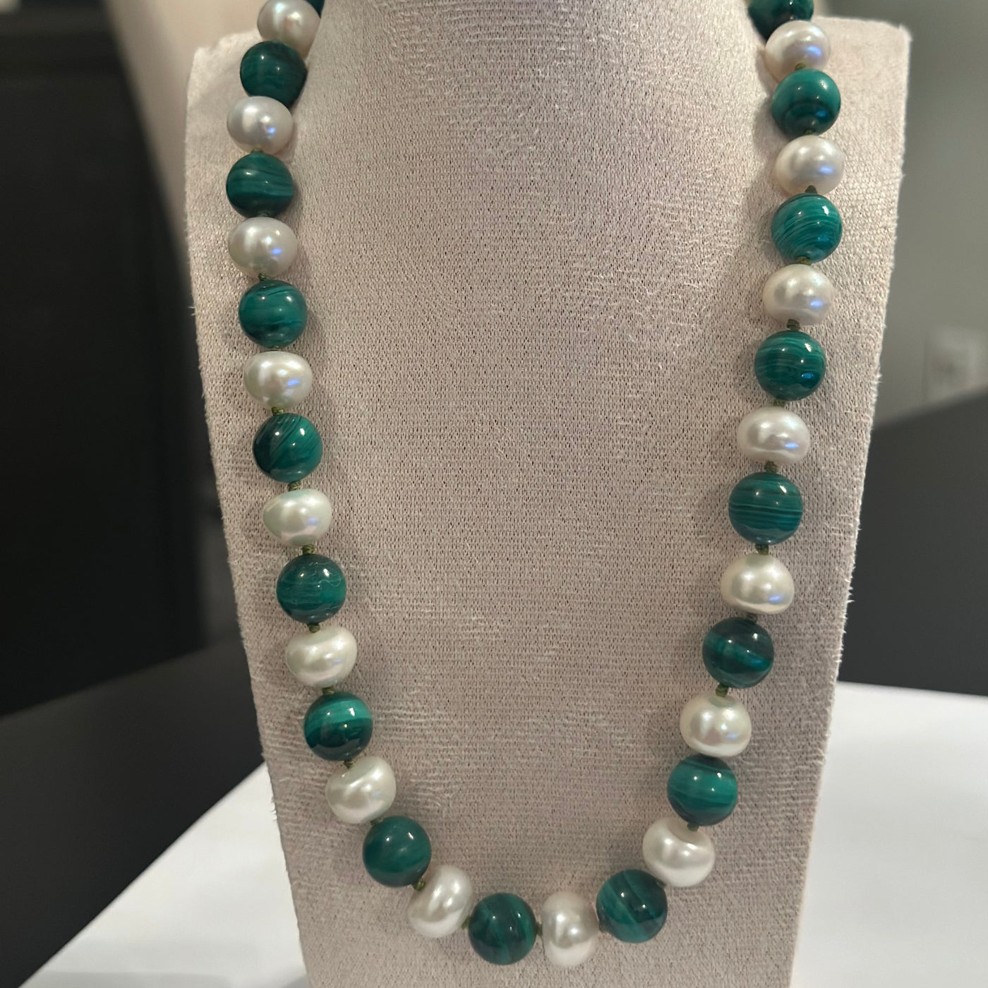 Malachite & Pearl Necklace