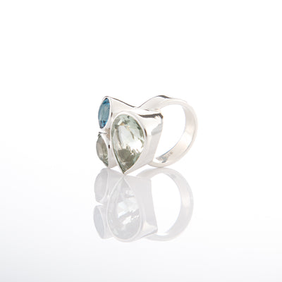 Indian Ocean Statement Ring - Amethyst and Topaz