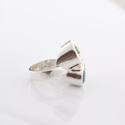 Indian Ocean Statement Ring - Amethyst and Topaz