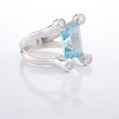 Swiss Blue Cocktail Ring