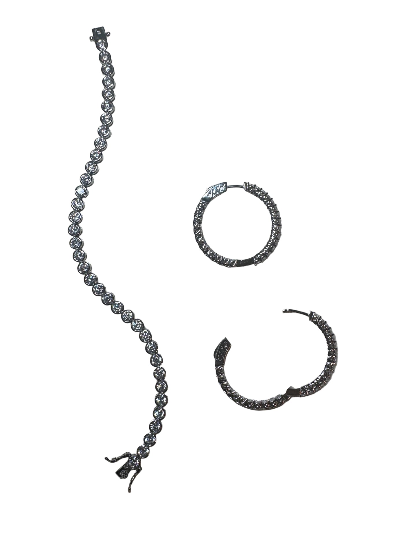 Inside Out Hoop Earring - 925 Sterling Silver