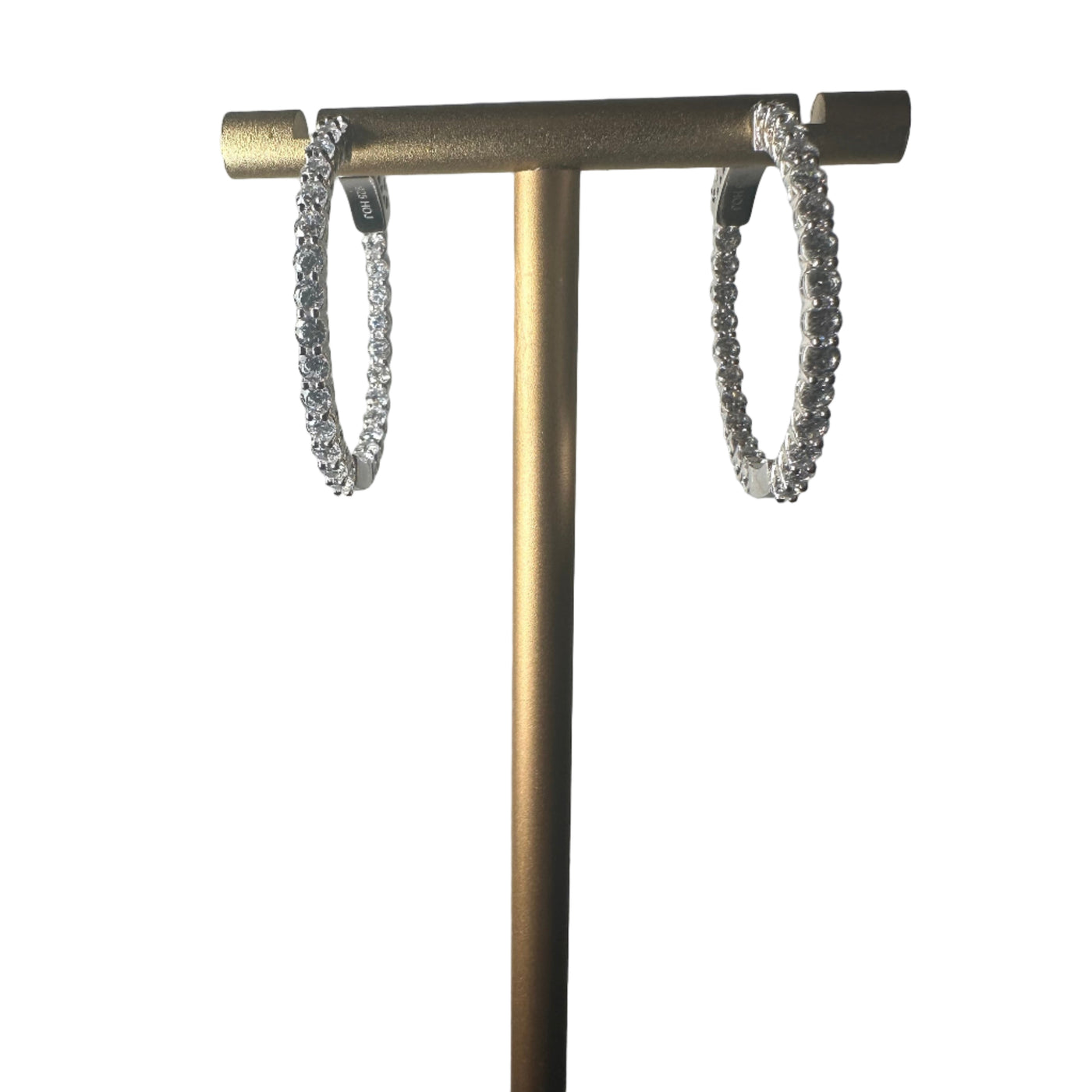 Inside Out Hoop Earring - 925 Sterling Silver