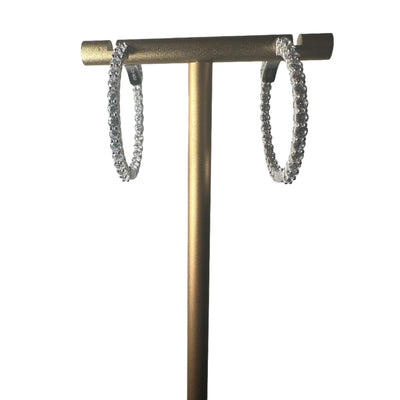 Inside Out Hoop Earring - 925 Sterling Silver