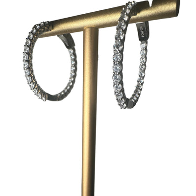 Inside Out Hoop Earring - 925 Sterling Silver