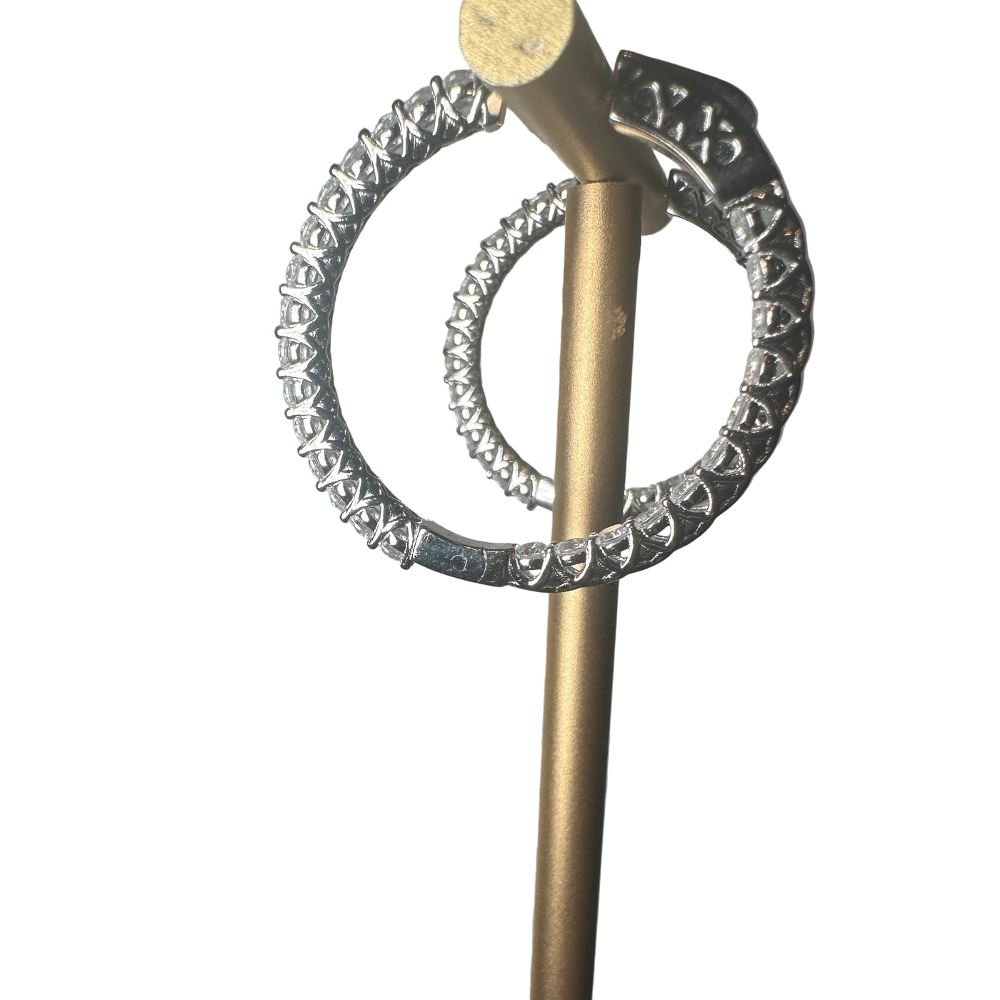 Inside Out Hoop Earring - 925 Sterling Silver