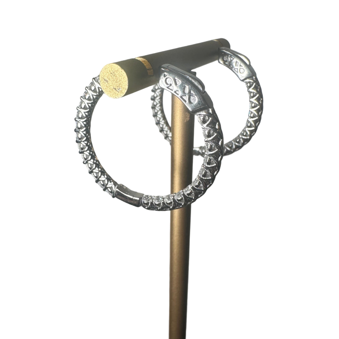 Inside Out Hoop Earring - 925 Sterling Silver