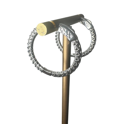 Inside Out Hoop Earring - 925 Sterling Silver