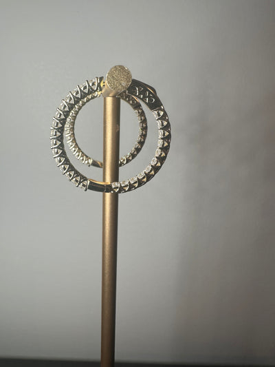 Inside Out Hoop Earring - Gold Vermeil