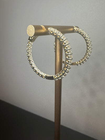 Inside Out Hoop Earring - Gold Vermeil