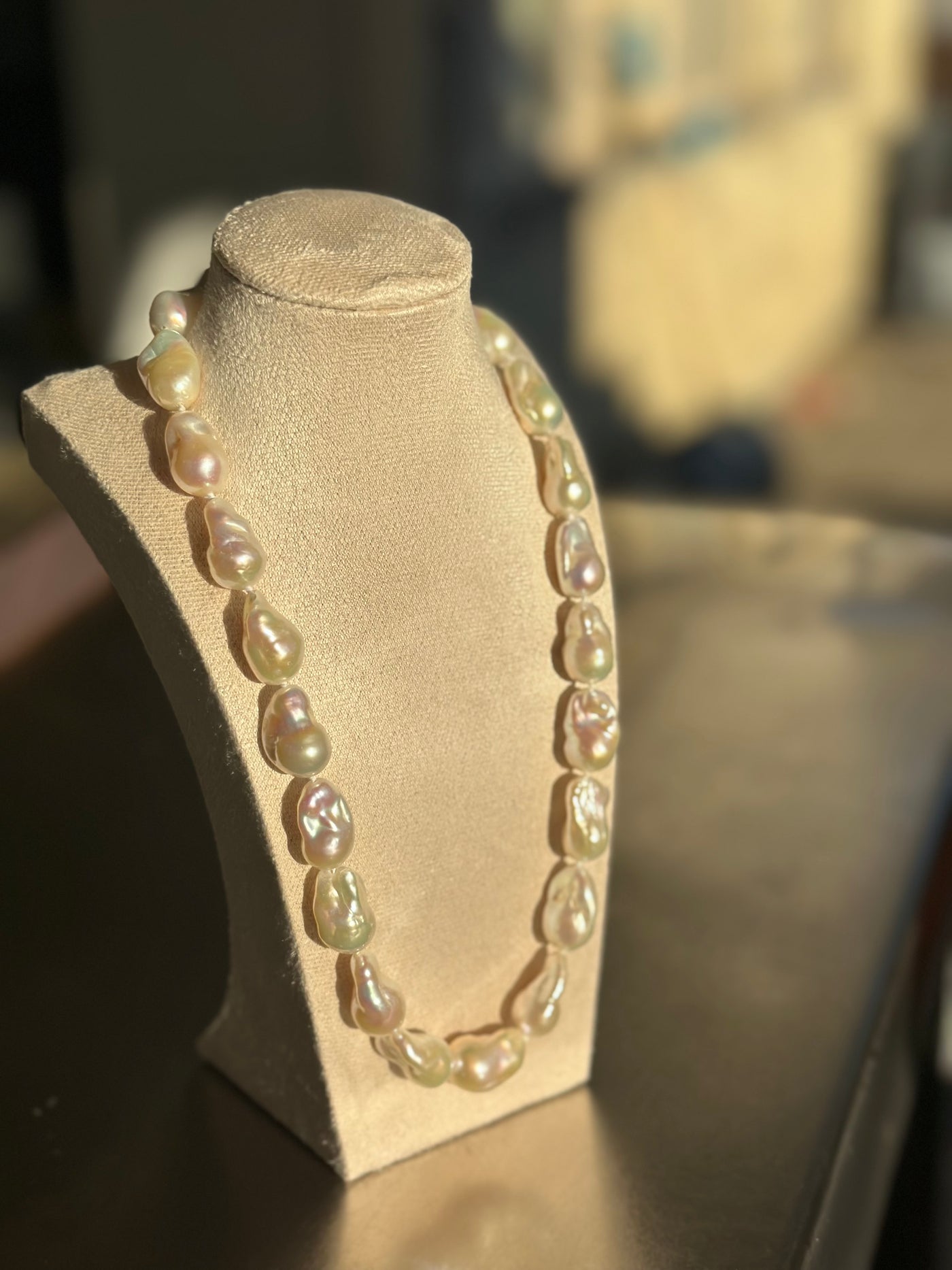 Natural Baroque Pearl Necklace - 16 inches