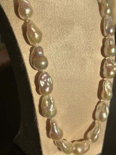 Natural Baroque Pearl Necklace - 16 inches