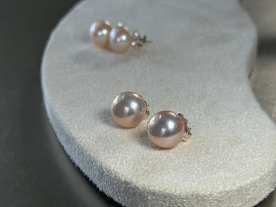 Oversized Pink Button Pearls - 14mm
