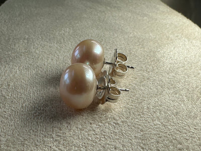Oversized Cream Button Pearls - 14mm