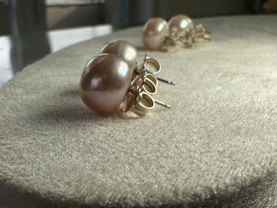 Oversized Pink Button Pearls - 14mm