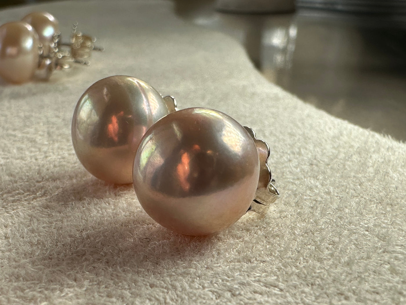 Oversized Pink Button Pearls - 14mm