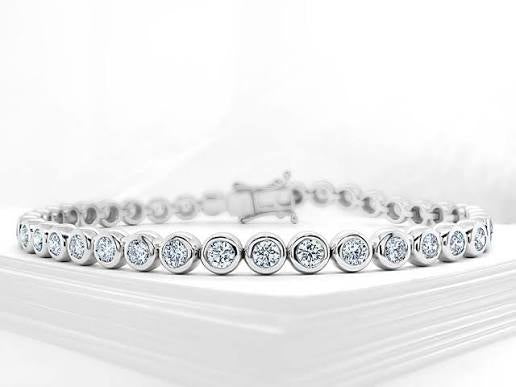 Big Bezel Sterling Silver Tennis Bracelet