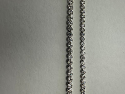 Big Bezel Sterling Silver Tennis Bracelet