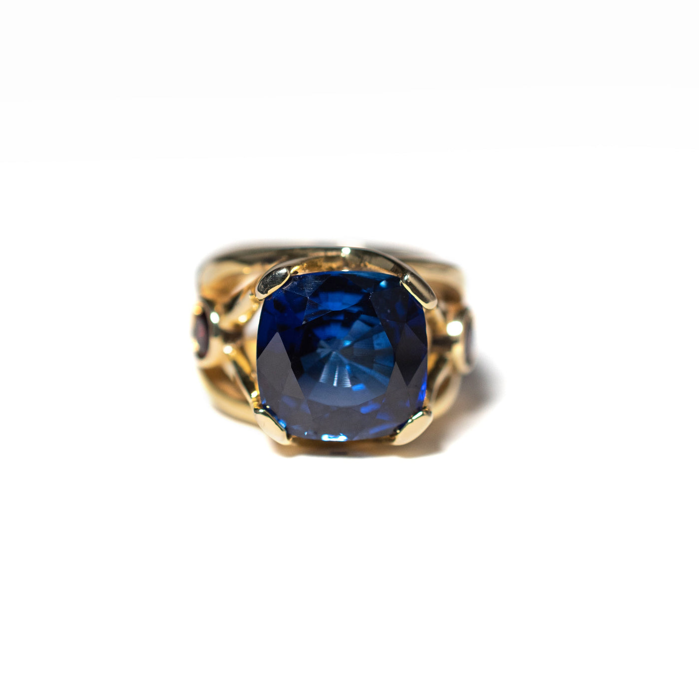 Cornflower Sapphire Cocktail Ring - Made to Order
