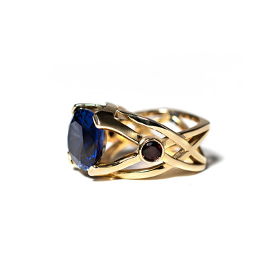 Cornflower Sapphire Cocktail Ring - Made to Order