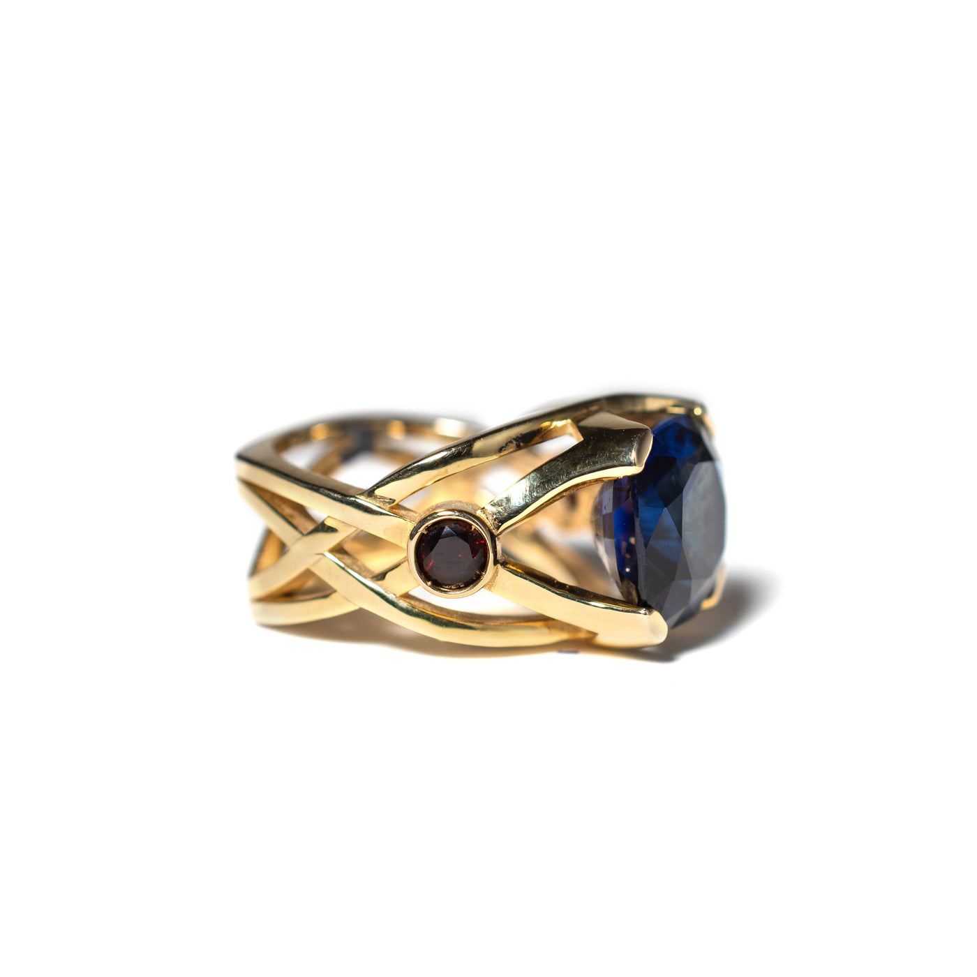 Cornflower Sapphire Cocktail Ring - Made to Order