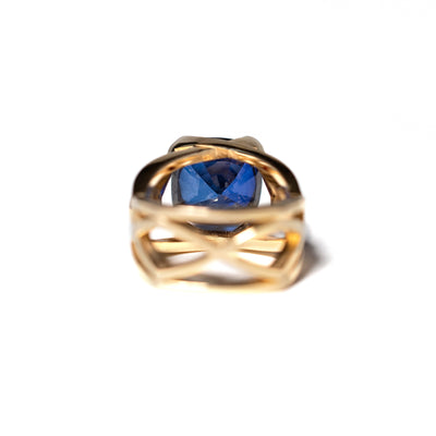 Cornflower Sapphire Cocktail Ring - Made to Order