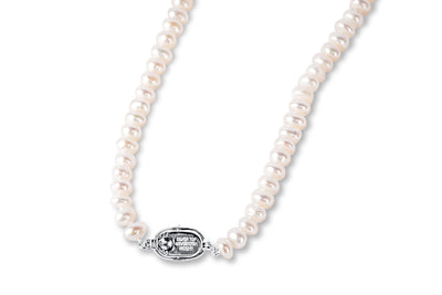 3mm Natural Pearl Necklace - Cream 15 / 16 inches