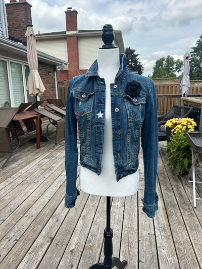 AC/DC Jean jacket - album cover