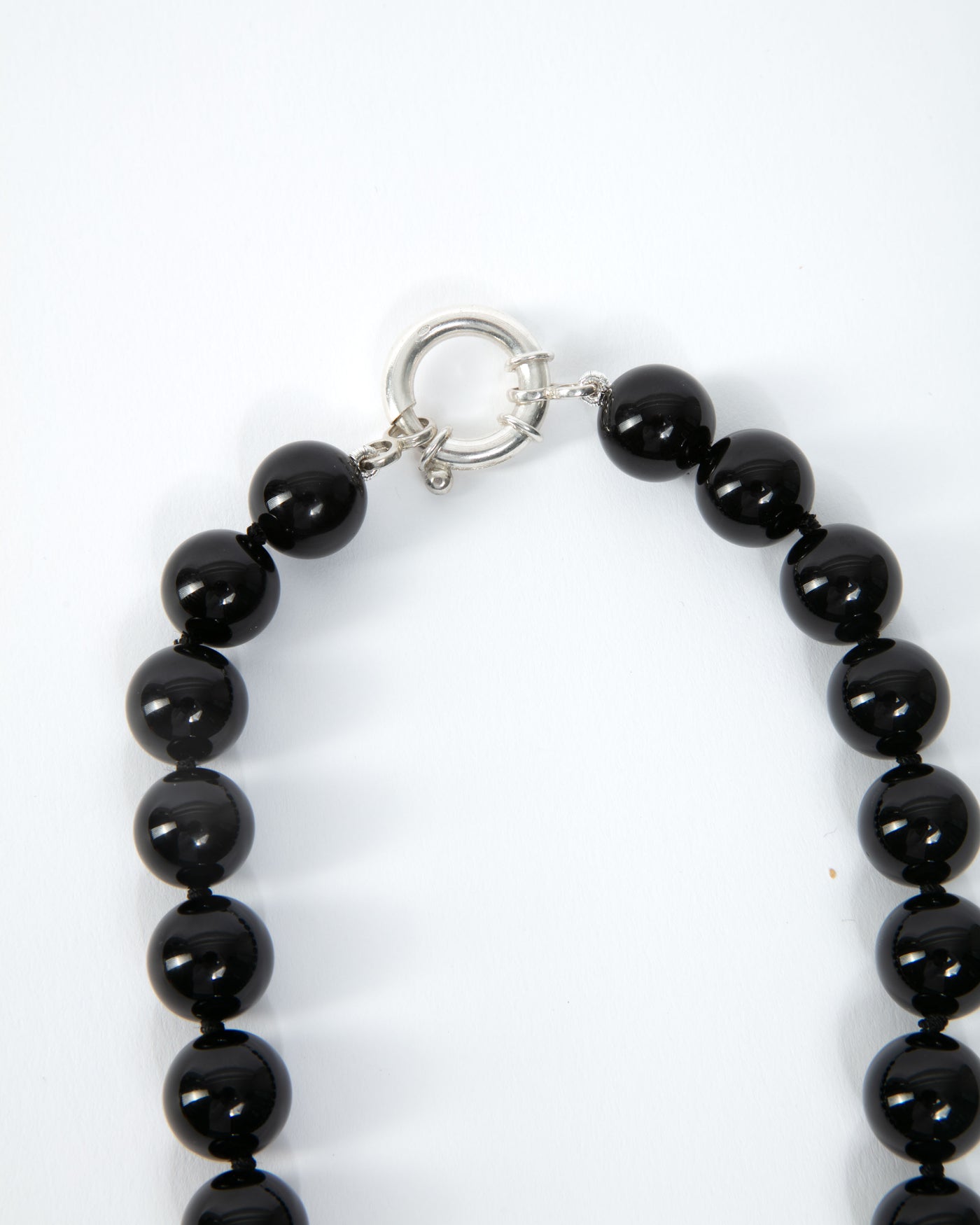 Oversized Black Onyx Necklace - 18 inches