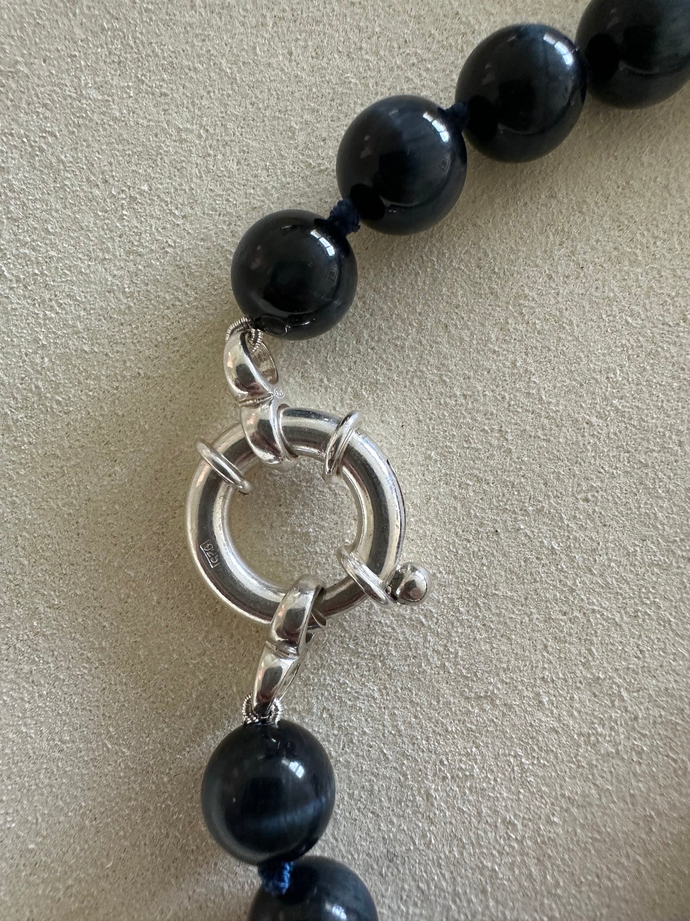 Oversized Black Onyx Necklace - 18 inches