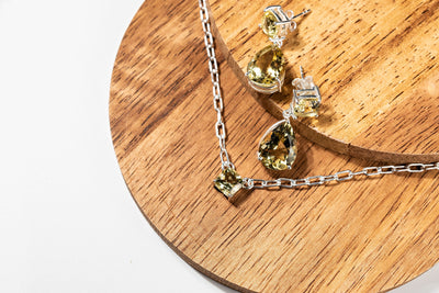 7ct Lemon Quartz Drop Earrings – Sterling Silver