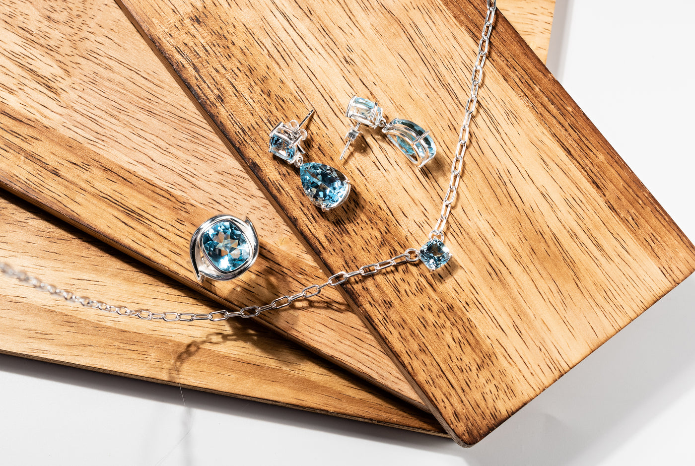 7ct Swiss Blue Topaz Drop Earrings – Sterling Silver