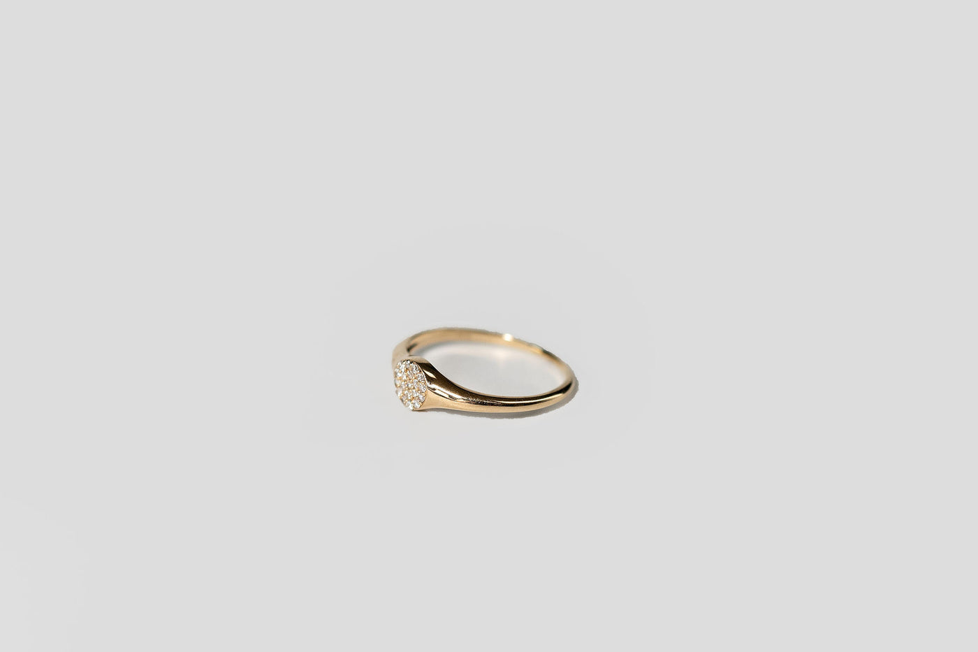 Pave Pinky Ring – Diamonds 10k Yellow Gold